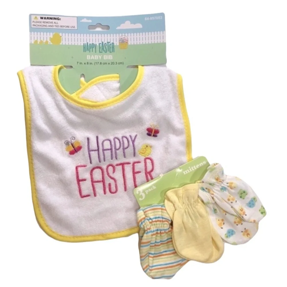 Gerber | Easter Bib and Gloves Set New With Tags